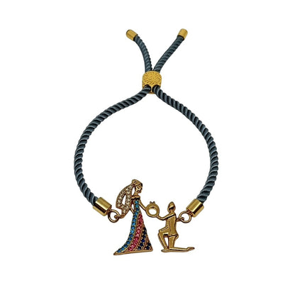 Pulsera para Mujer con dije de Pedida de Mano, Anillo de Compromiso