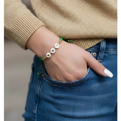 Pulsera para Mujer de hilo con Corazones