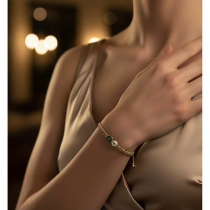 Pulsera Mujer Hilo con Letra Inicial D y Corazón de Joyas Lucyana