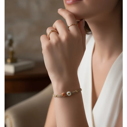 Pulsera Mujer Hilo con Letra Inicial A y Corazón de Joyas Lucyana