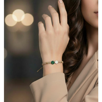 Pulsera Mujer Hilo con Letra Inicial J y Corazón de Joyas Lucyana
