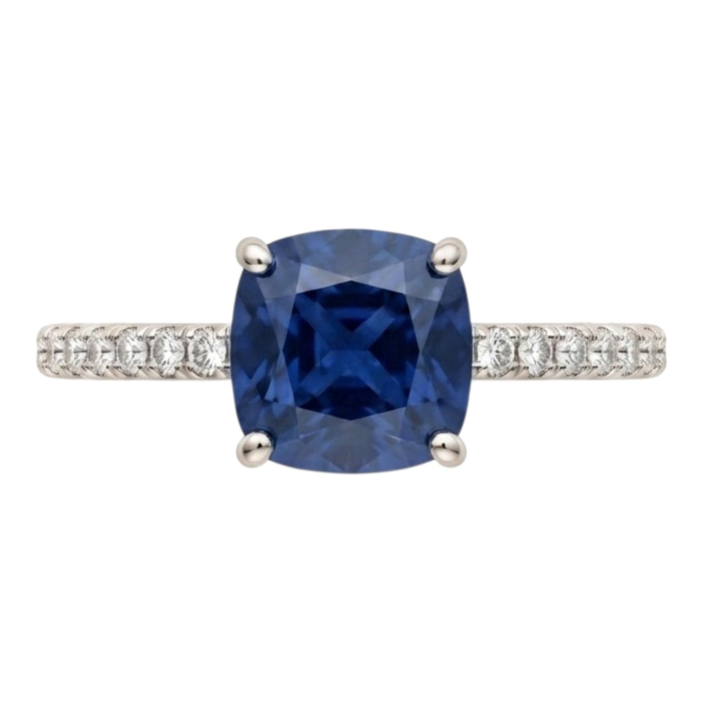 Anillo de Compromiso con Circonio Azul