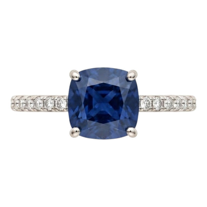 Anillo de Compromiso con Circonio Azul