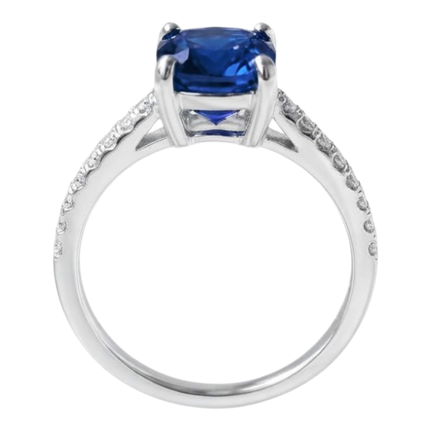Anillo de Compromiso con Circonio Azul