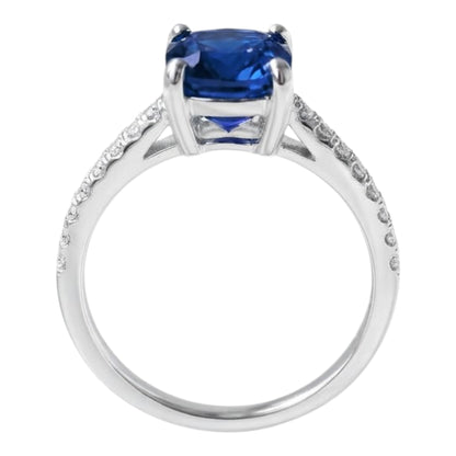 Anillo de Compromiso con Circonio Azul