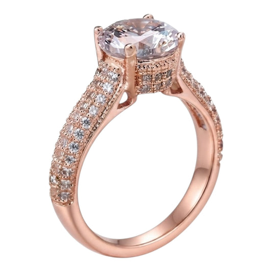 Anillo de Compromiso con Circonio cúbico y cristales austríacos