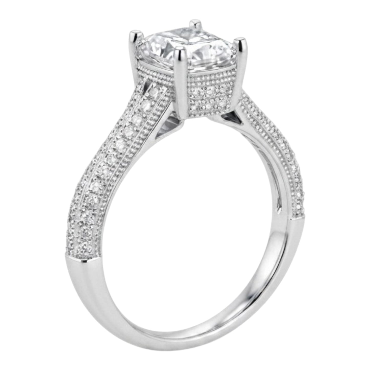 Anillo de Compromiso Plateado Resplandeciente Amor de Joyas Lucyana