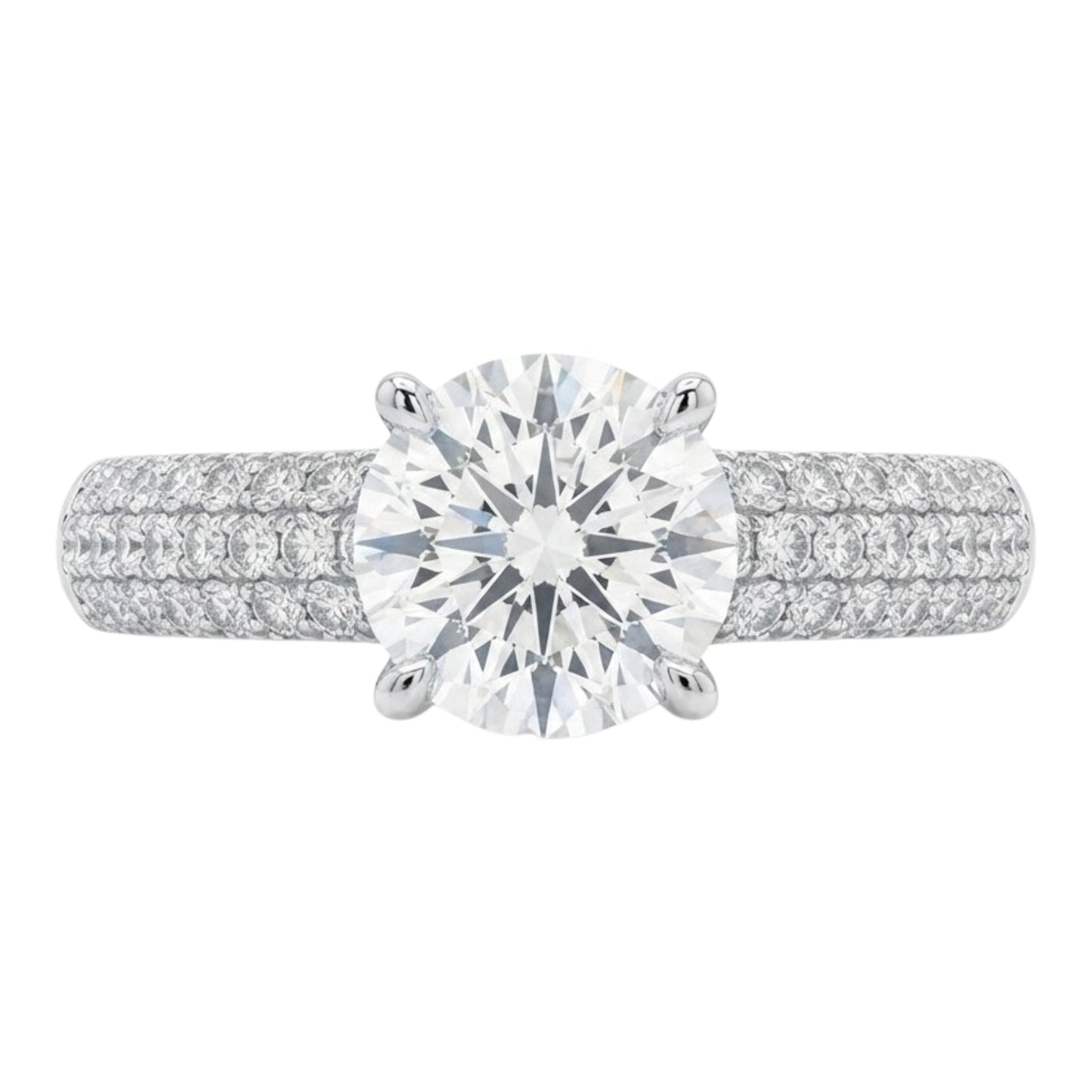 Anillo de Compromiso Plateado Resplandeciente Amor de Joyas Lucyana