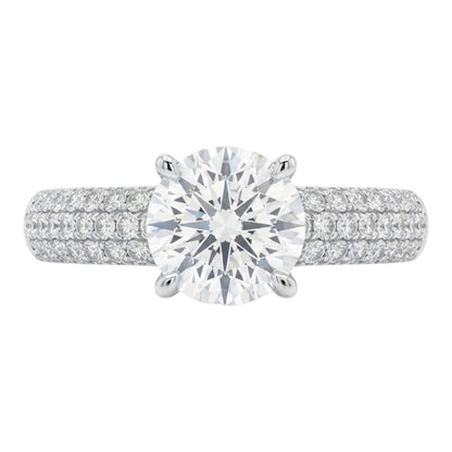 Anillo de Compromiso Plateado Resplandeciente Amor de Joyas Lucyana