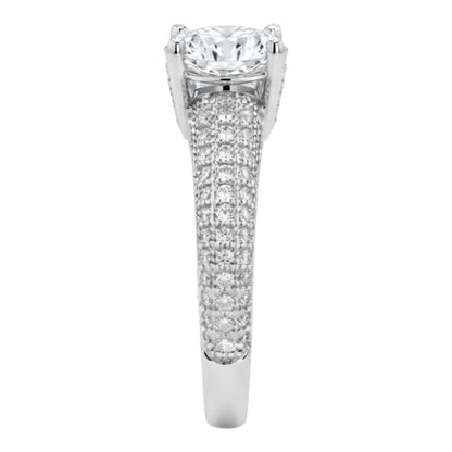 Anillo de Compromiso Plateado Resplandeciente Amor de Joyas Lucyana
