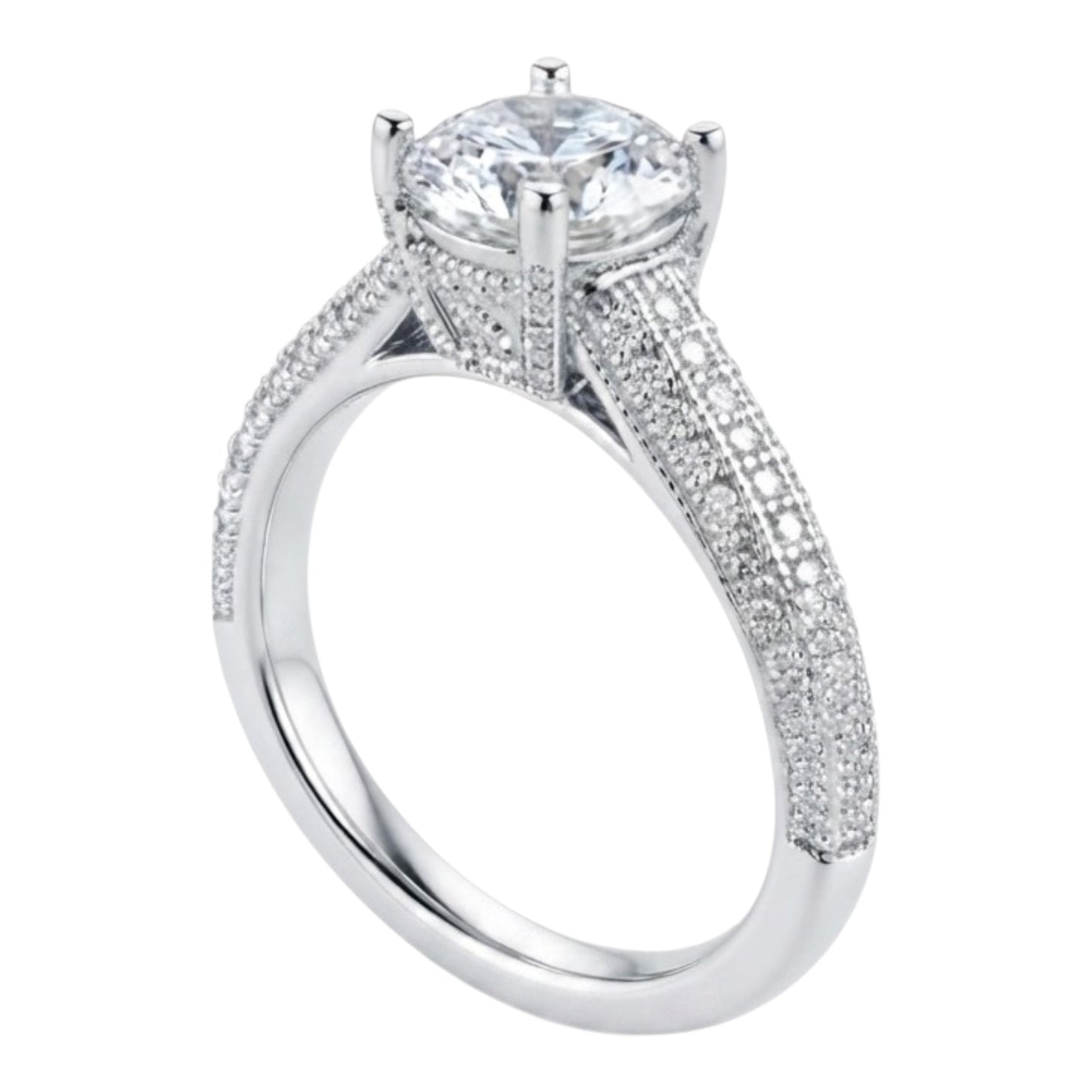 Anillo de Compromiso Plateado Resplandeciente Amor de Joyas Lucyana