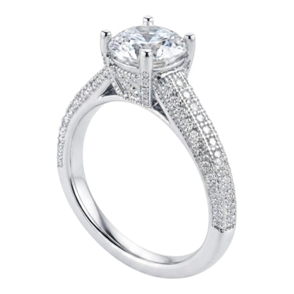 Anillo de Compromiso Plateado Resplandeciente Amor de Joyas Lucyana