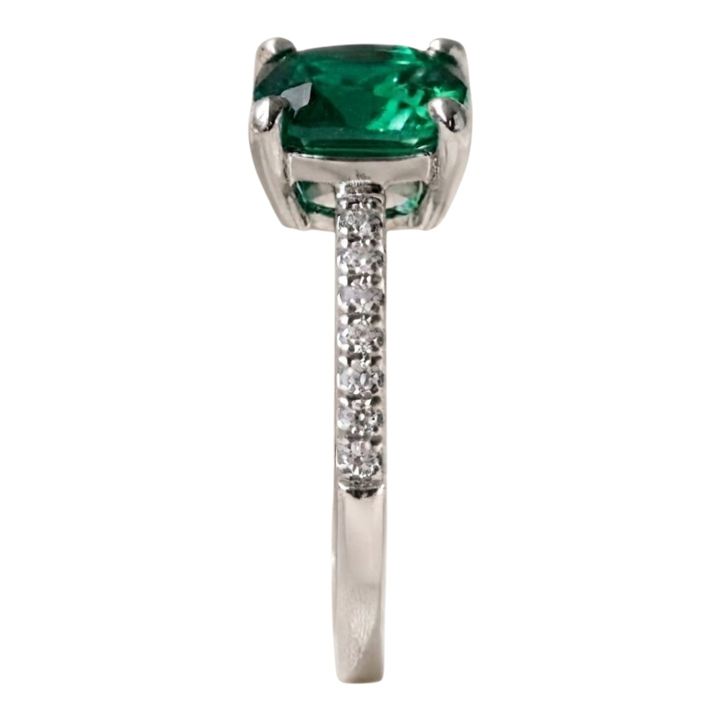 Anillo de Compromiso con  Circonio Verde