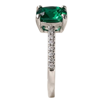Anillo de Compromiso con  Circonio Verde