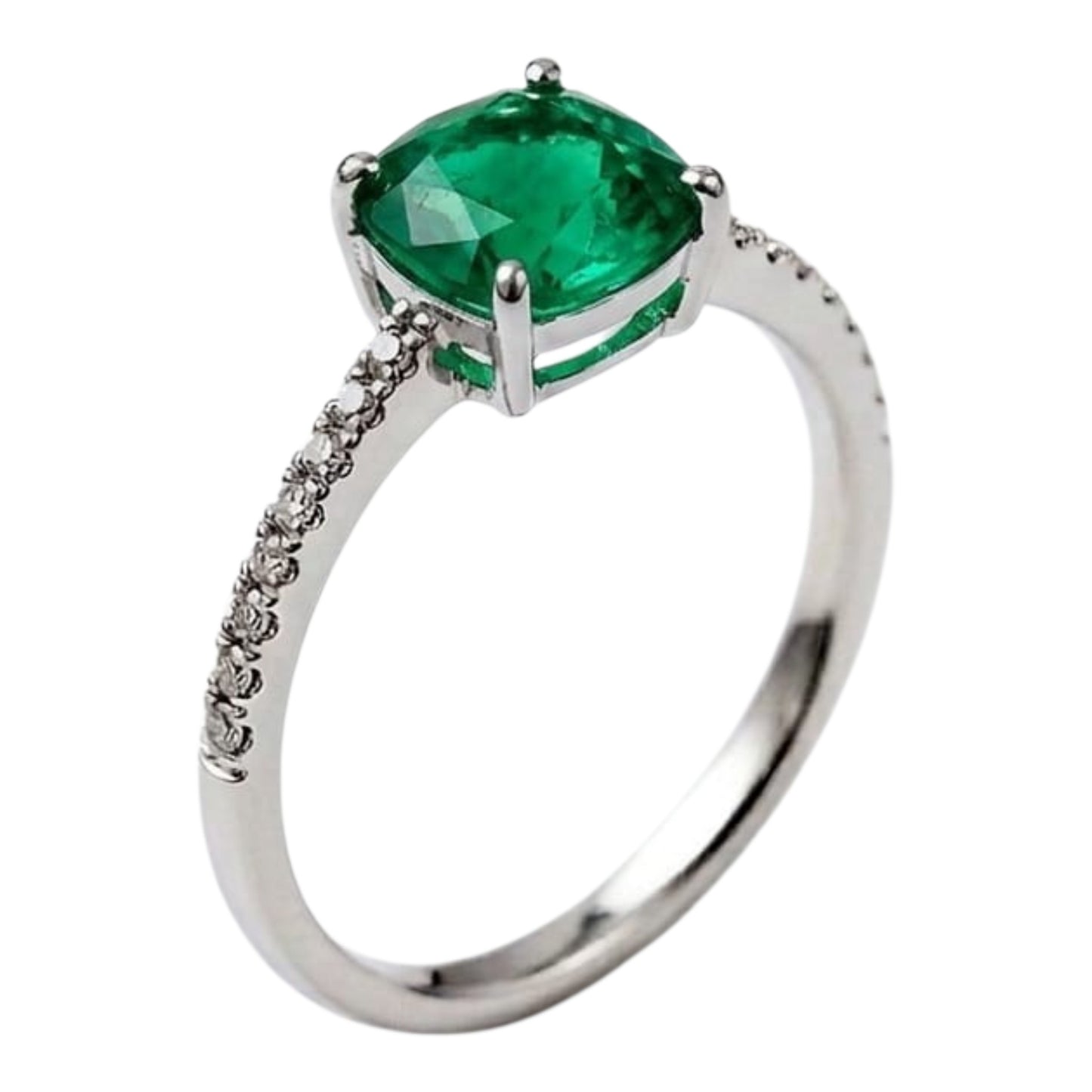 Anillo de Compromiso con  Circonio Verde