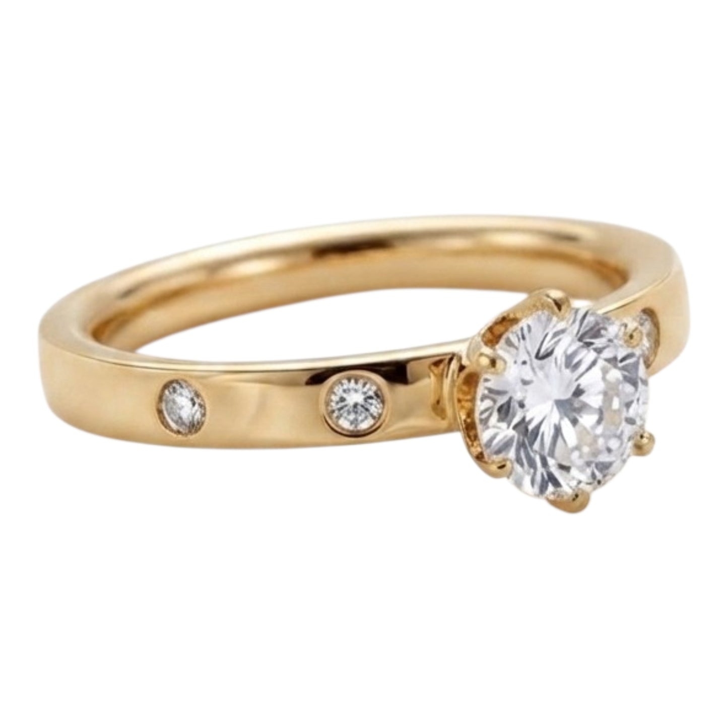 Anillo de Compromiso Radiance Dorado de Joyas Lucyana