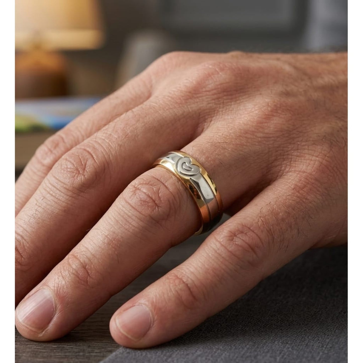 Juego de Aros Alianzas Matrimonio, Corazón Compartido