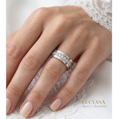 Aros para Matrimonio Alianzas Pareja Plateado