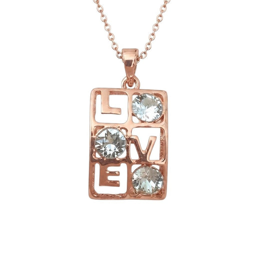 Collar Mujer Eterno Amor, Destellos en Rosa