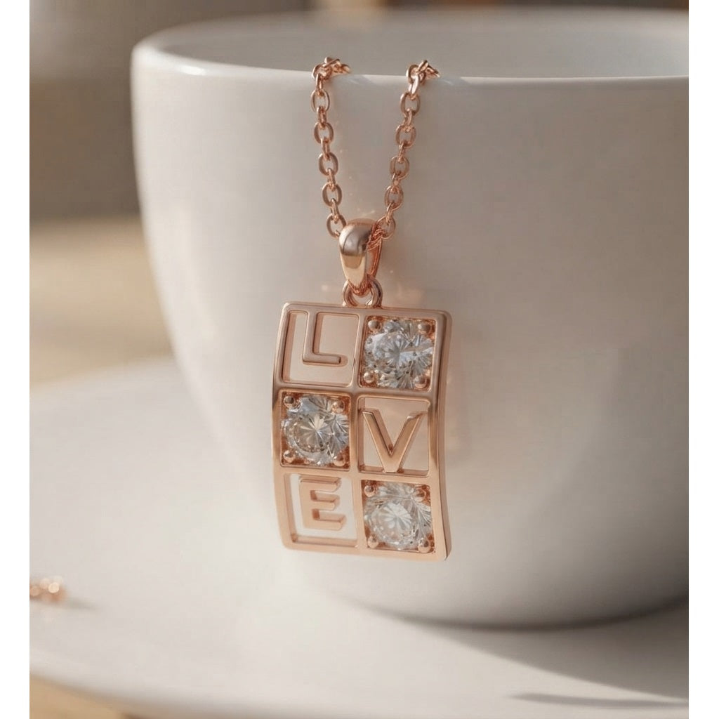Collar Mujer Eterno Amor, Destellos en Rosa