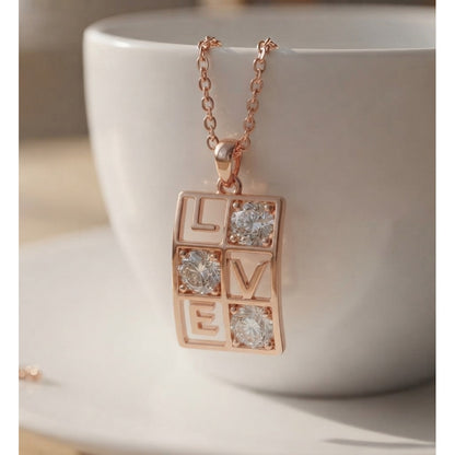 Collar Mujer Eterno Amor, Destellos en Rosa
