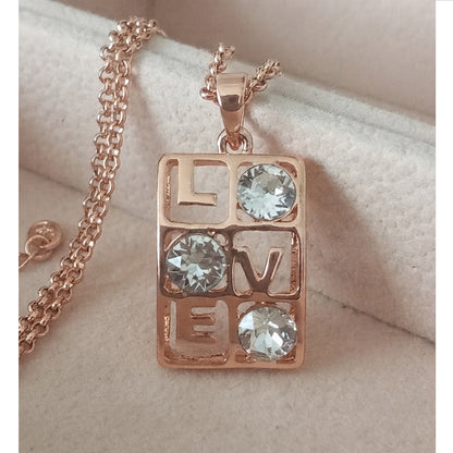 Collar Mujer Eterno Amor, Destellos en Rosa