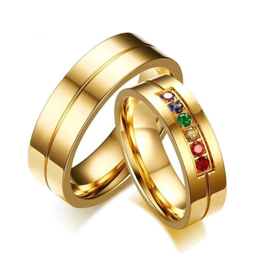 aros de matrimonio arcoiris de joyas lucyana