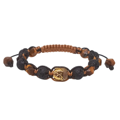 Pulsera Curativa Hombre Buda Piedras Naturales