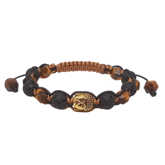 Pulsera Curativa Hombre Buda Piedras Naturales