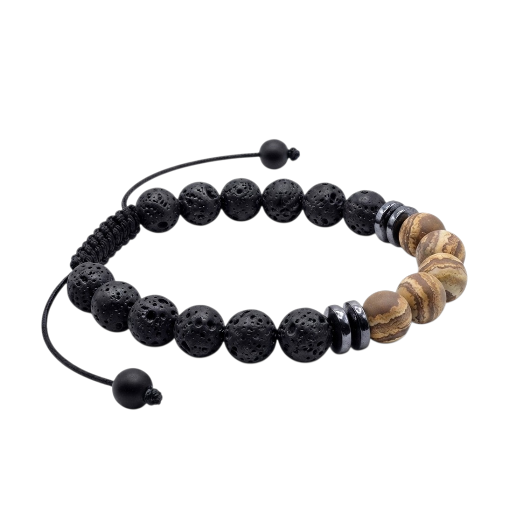 Pulsera para Hombre GeoAventura, Piedras Naturales