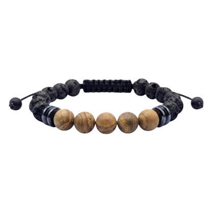 Pulsera para Hombre GeoAventura, Piedras Naturales