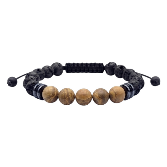 Pulsera para Hombre GeoAventura, Piedras Naturales