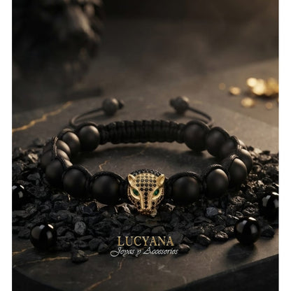 Pulsera para Hombre Leopardo y Ónix