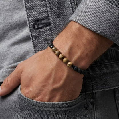 Pulsera para Hombre GeoAventura, Piedras Naturales