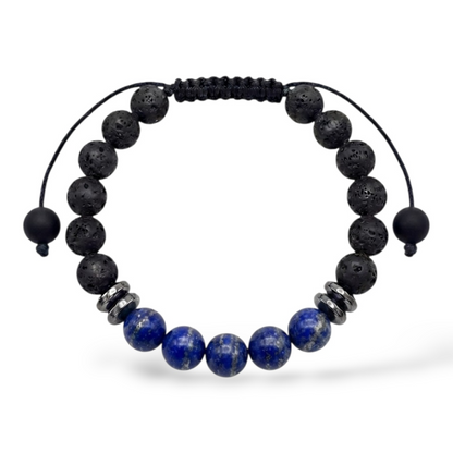 Pulsera para Hombre, Escudo Astral, Piedras Naturales