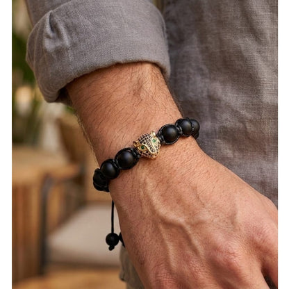 Pulsera para Hombre Leopardo y Ónix