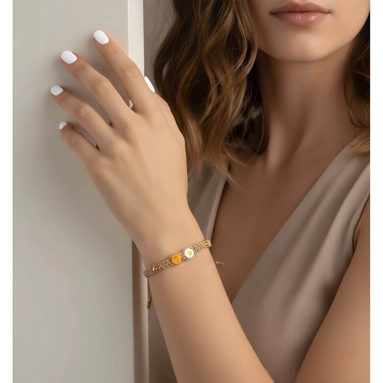 Pulsera Mujer Hilo con Letra Inicial S y Corazón de Joyas Lucyana