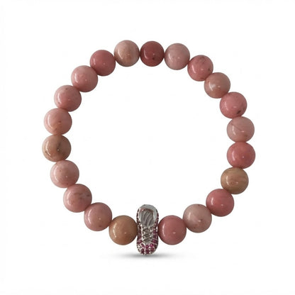 Pulsera para Mujer Dije Zapato Cuarzo Rodonita