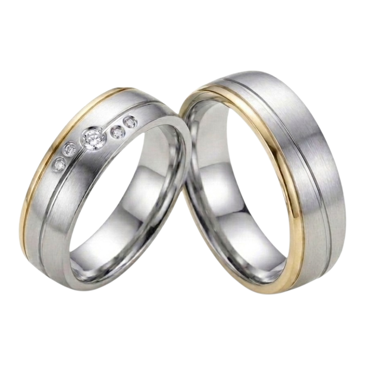 Aros Alianzas Matrimonio Parejas Amor Eterno Plateado de Joyas Lucyana